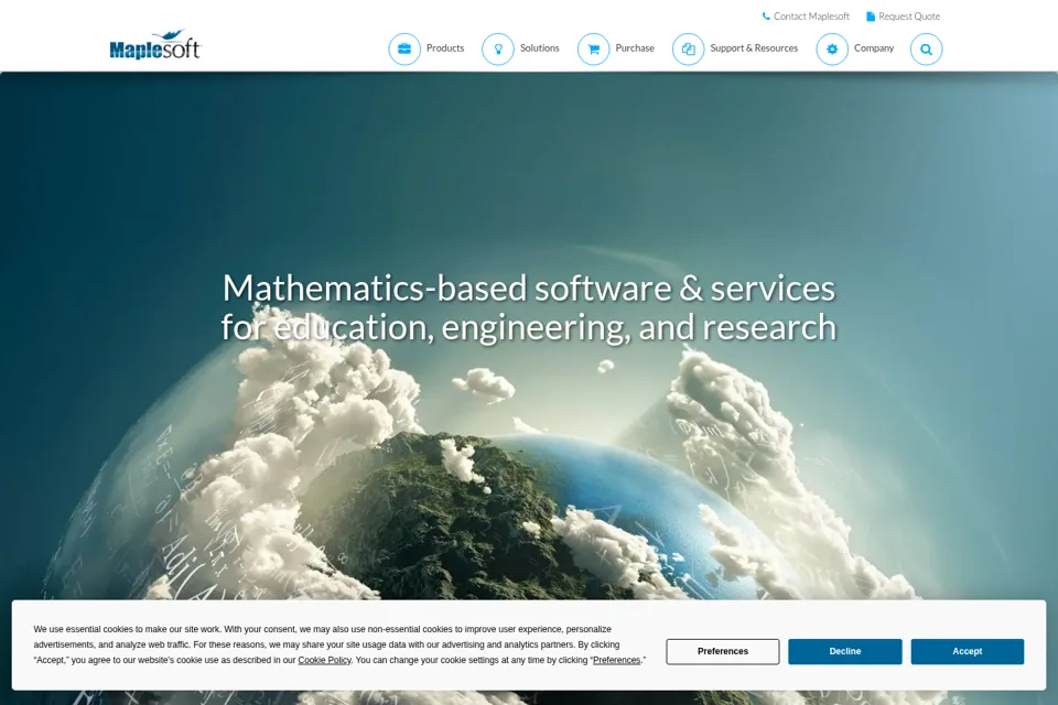 Aperçu de la landing page