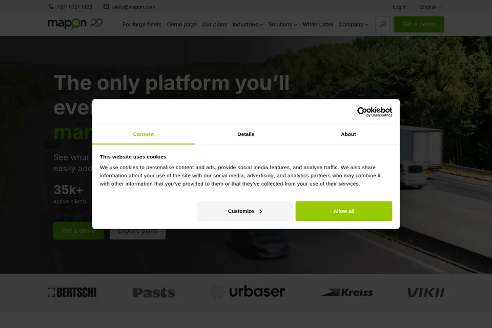 Aperçu de la landing page