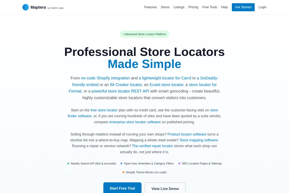 Landing page preview