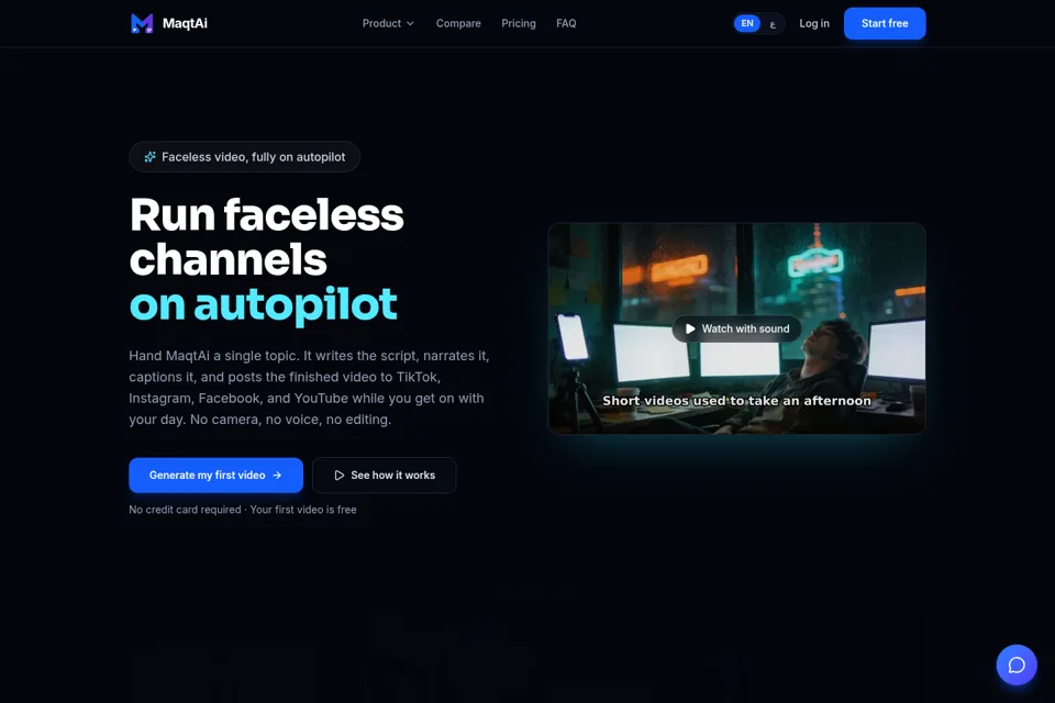 Aperçu de la landing page