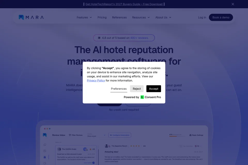 Landing page preview