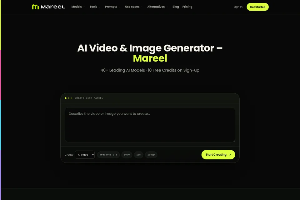 Aperçu de la landing page