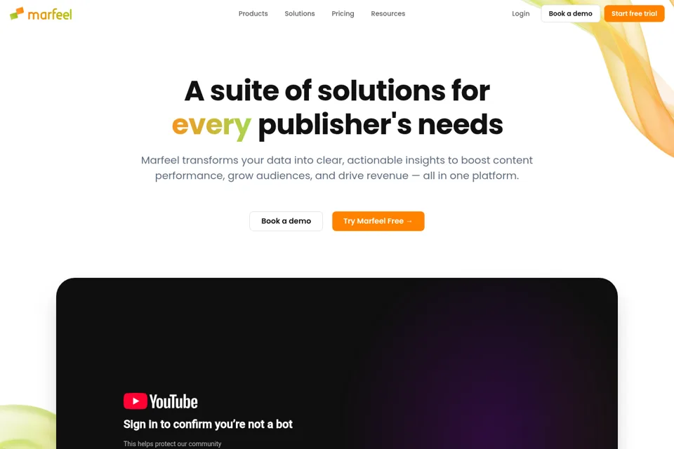 Aperçu de la landing page