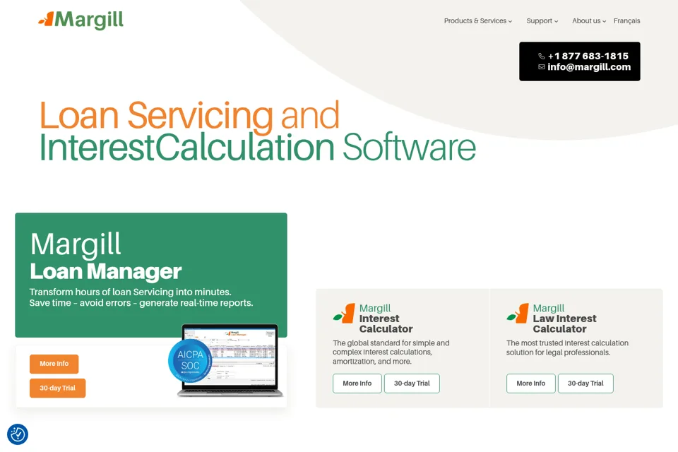 Aperçu de la landing page