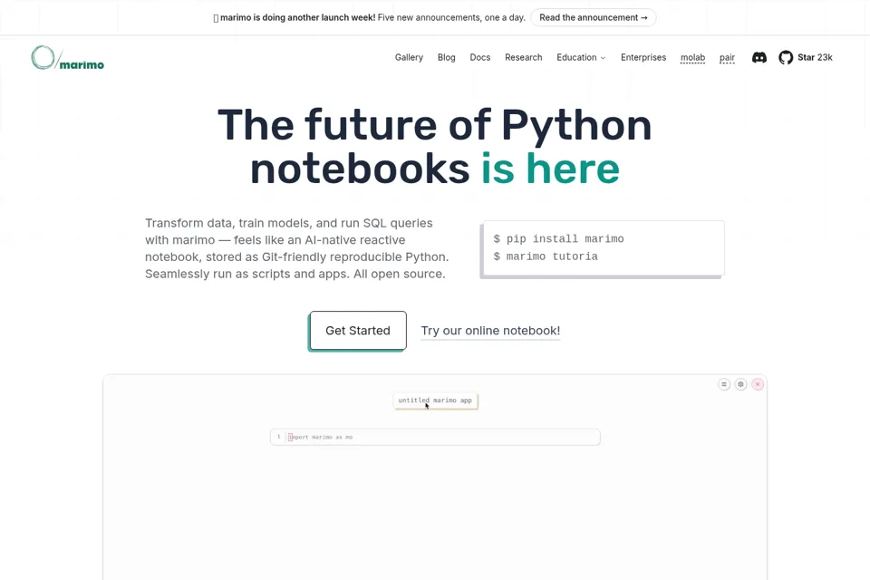 Landing page preview