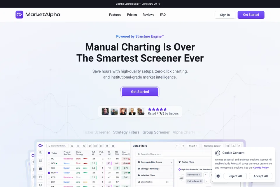 Aperçu de la landing page