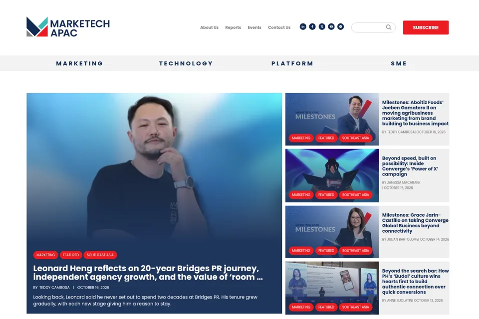 Aperçu de la landing page