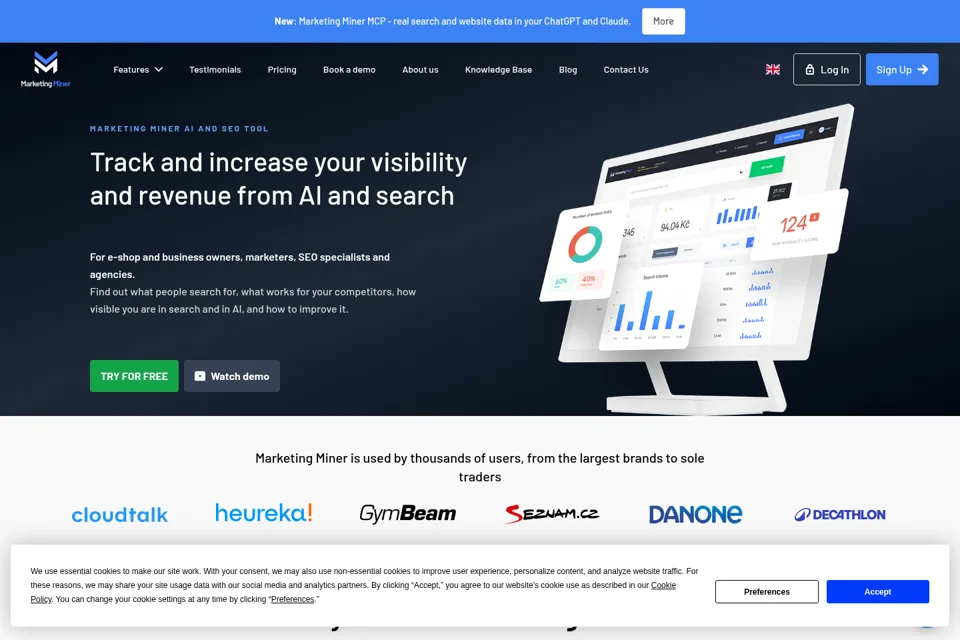 Aperçu de la landing page