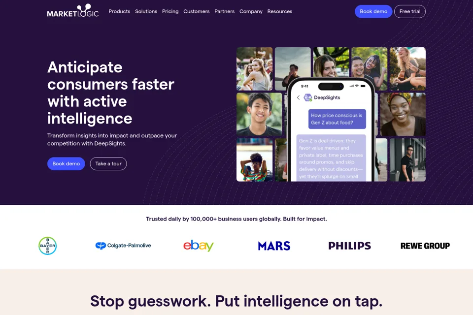 Aperçu de la landing page