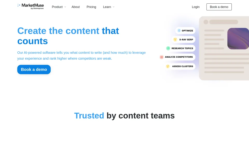 Landing page preview