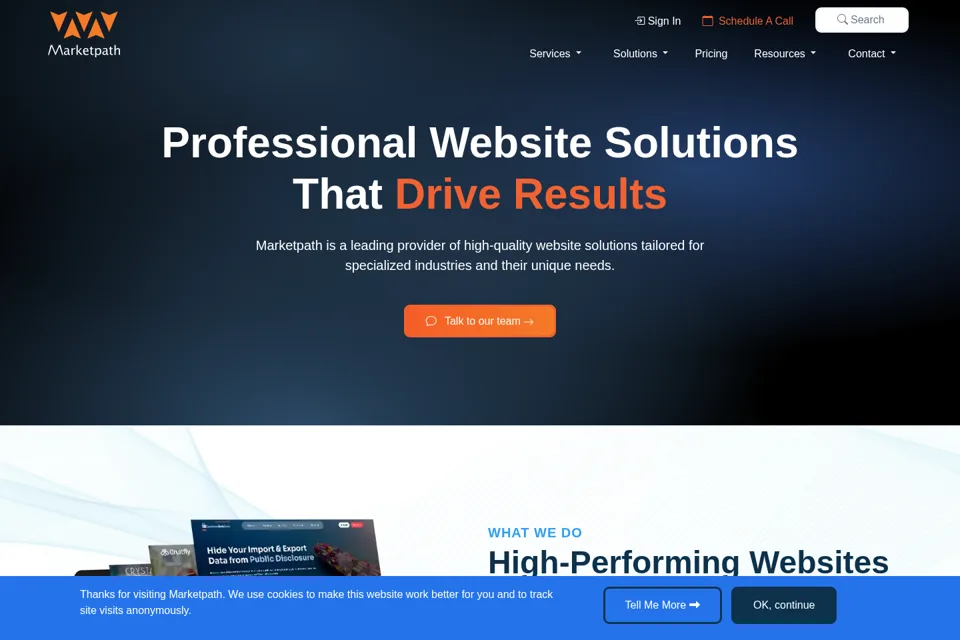 Landing page preview