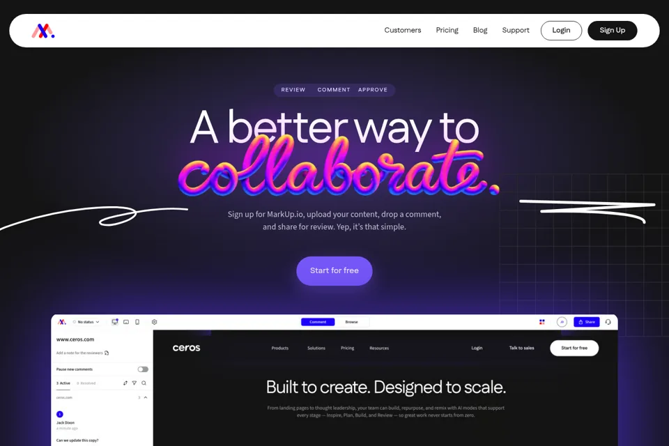 Landing page preview