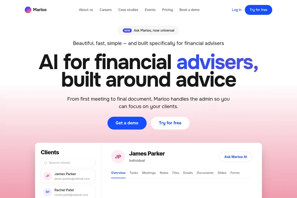 Landing page preview
