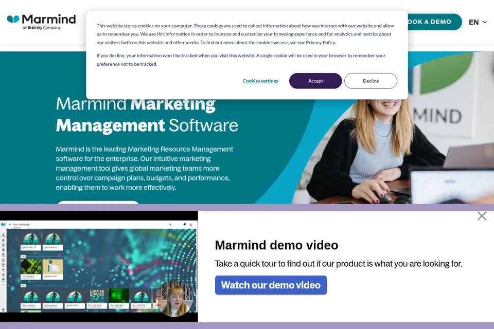 Aperçu de la landing page