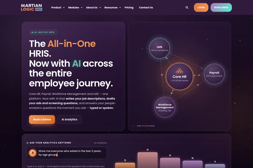 Aperçu de la landing page