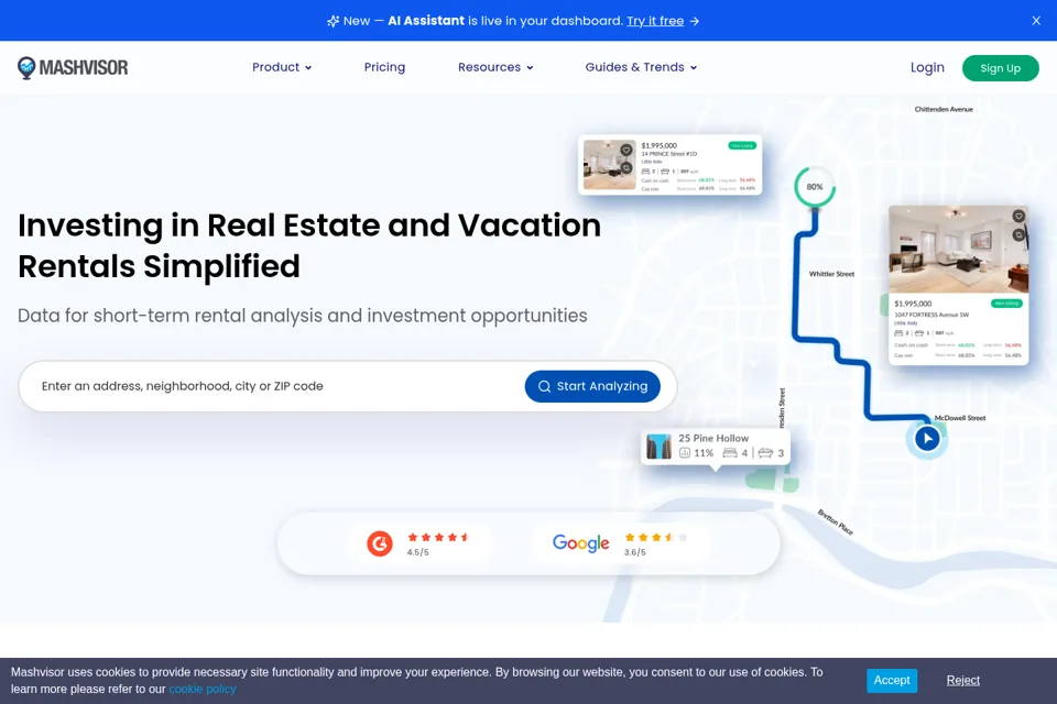 Landing page preview