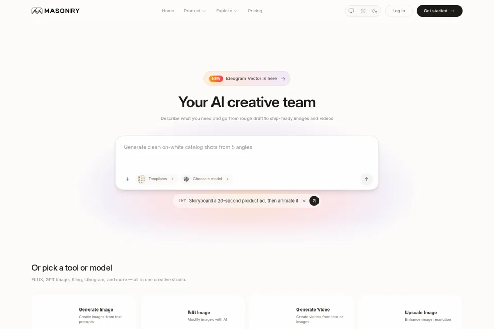 Aperçu de la landing page