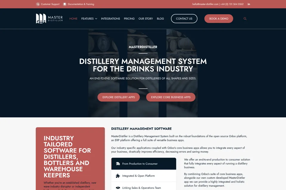 Aperçu de la landing page