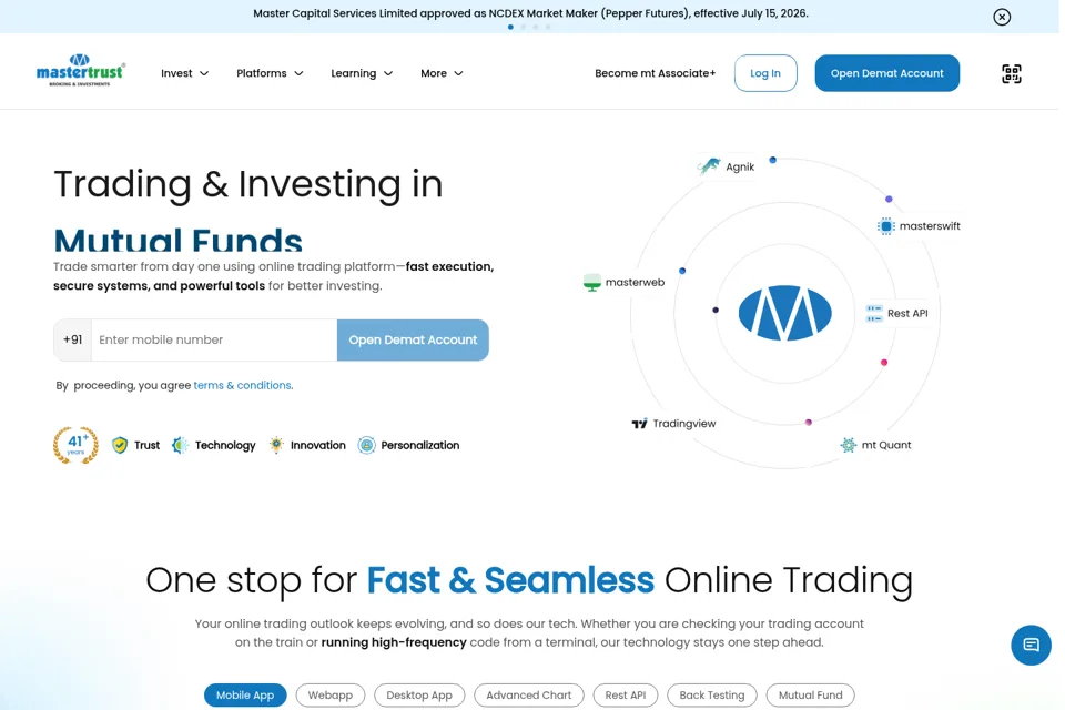 Aperçu de la landing page