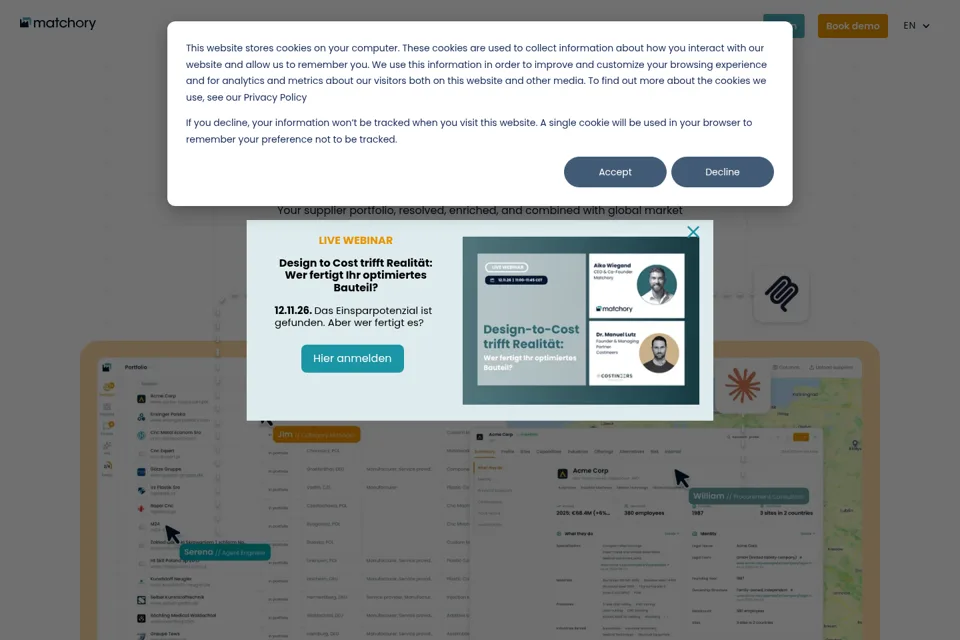 Landing page preview
