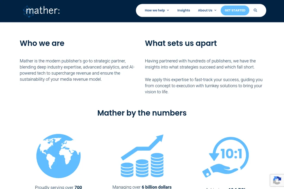 Aperçu de la landing page