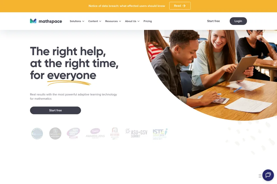 Aperçu de la landing page