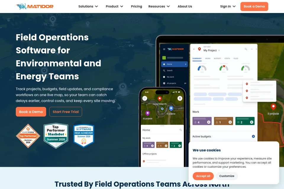 Aperçu de la landing page