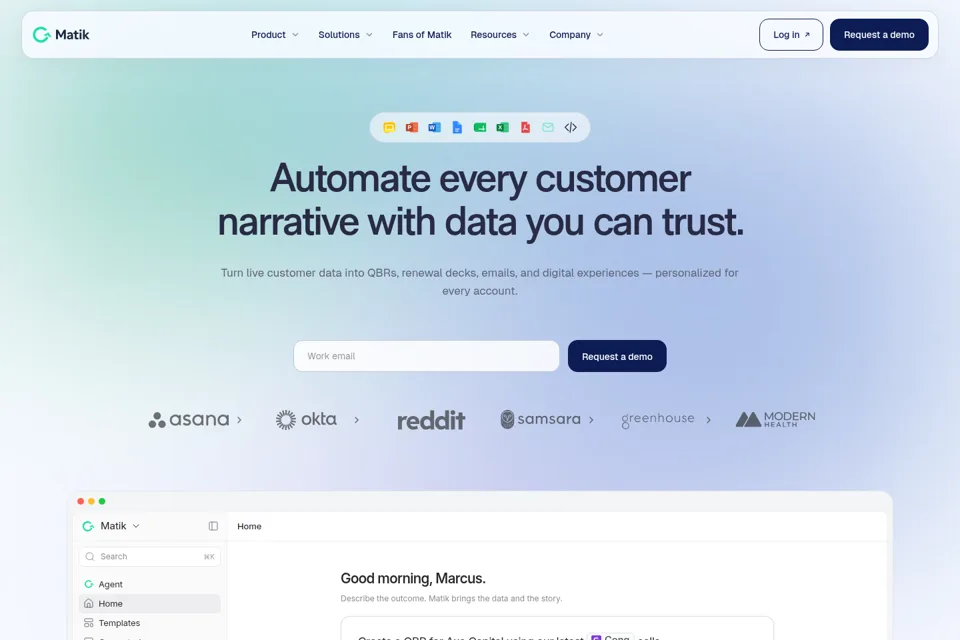 Aperçu de la landing page