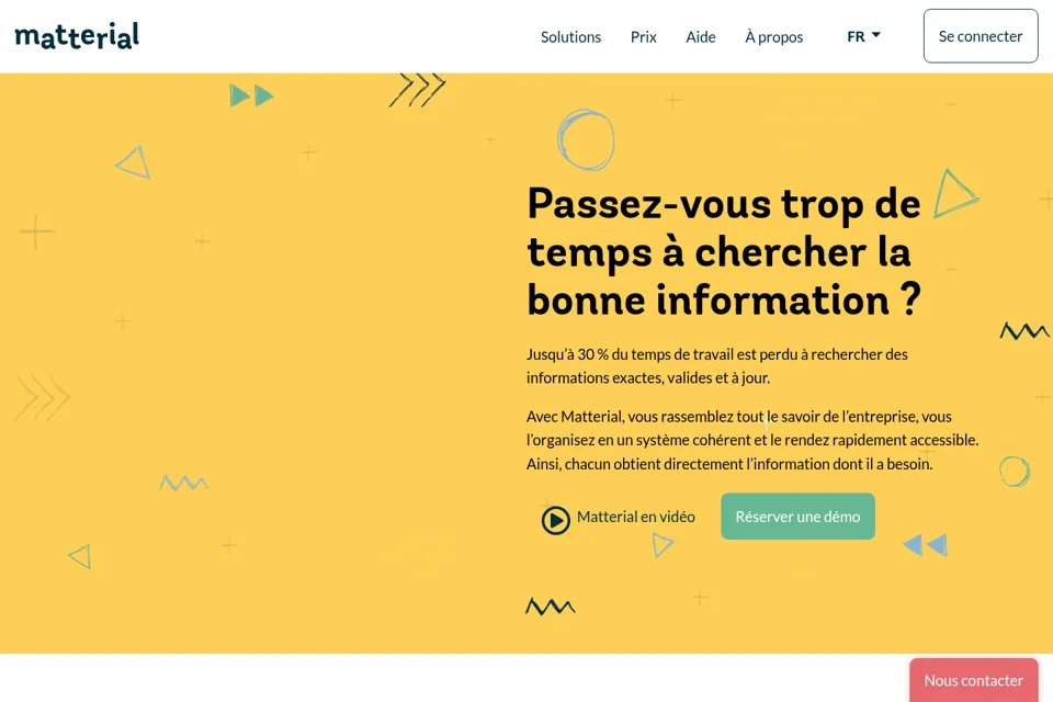 Aperçu de la landing page