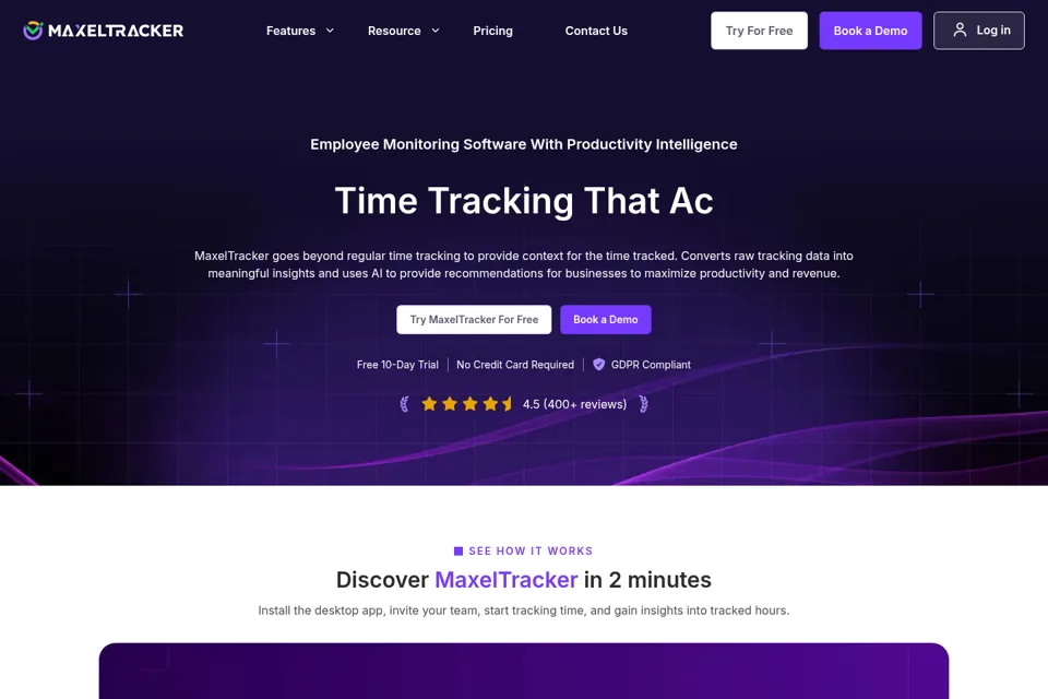 Landing page preview