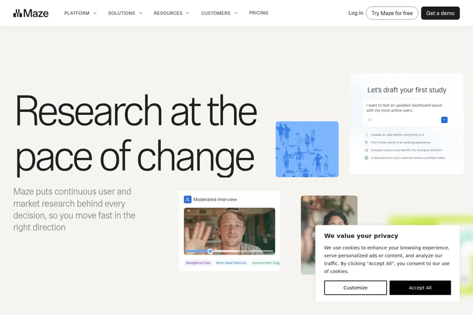 Landing page preview
