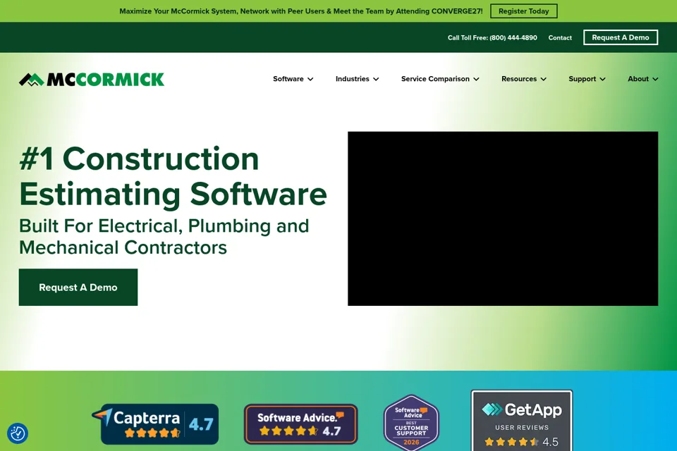 Aperçu de la landing page