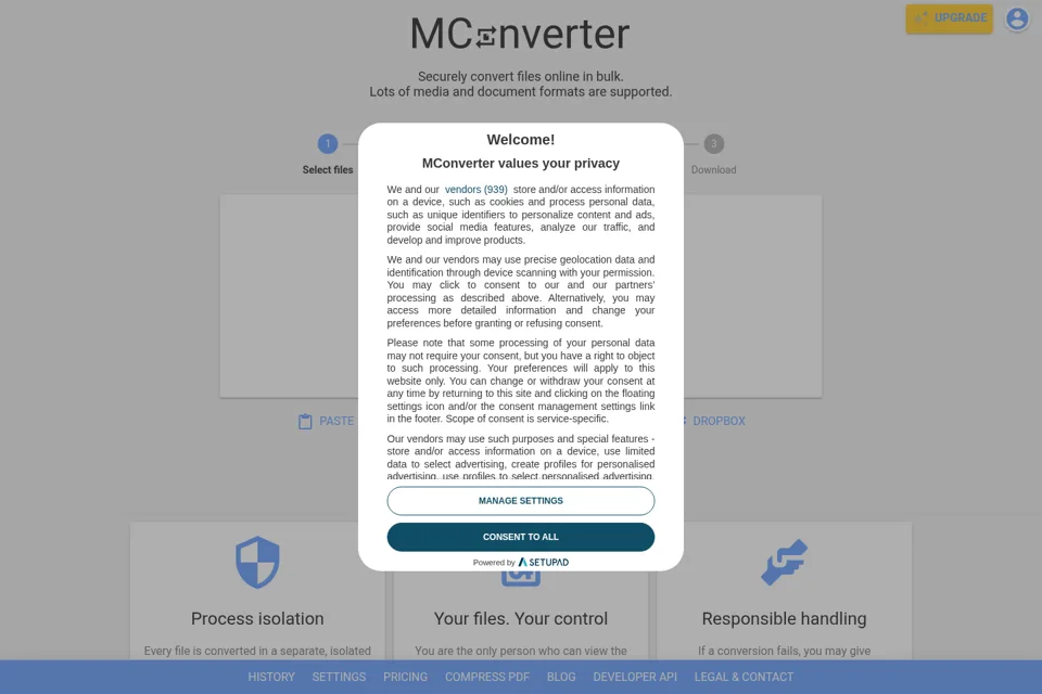 Landing page preview