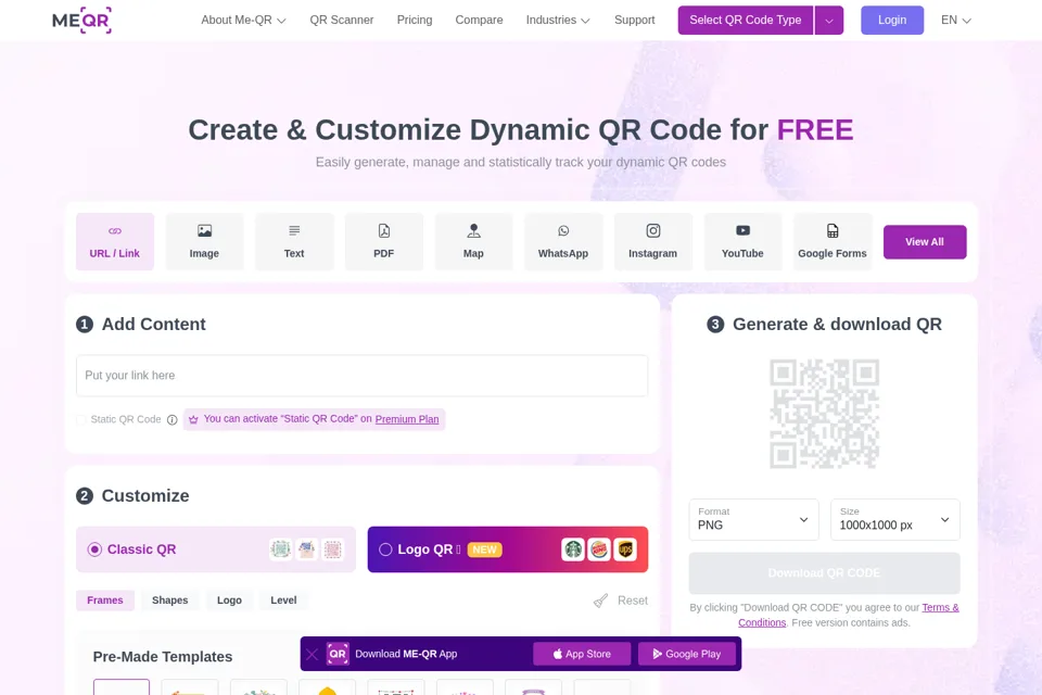 Landing page preview
