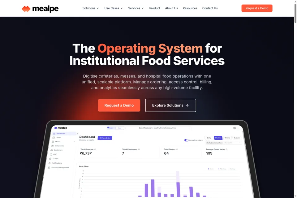 Aperçu de la landing page