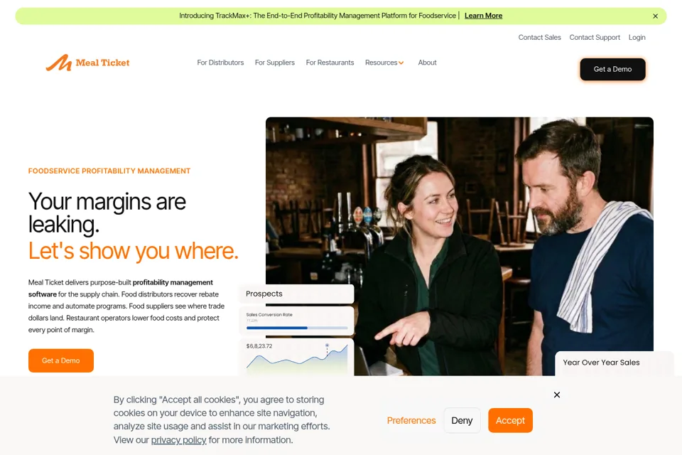 Aperçu de la landing page