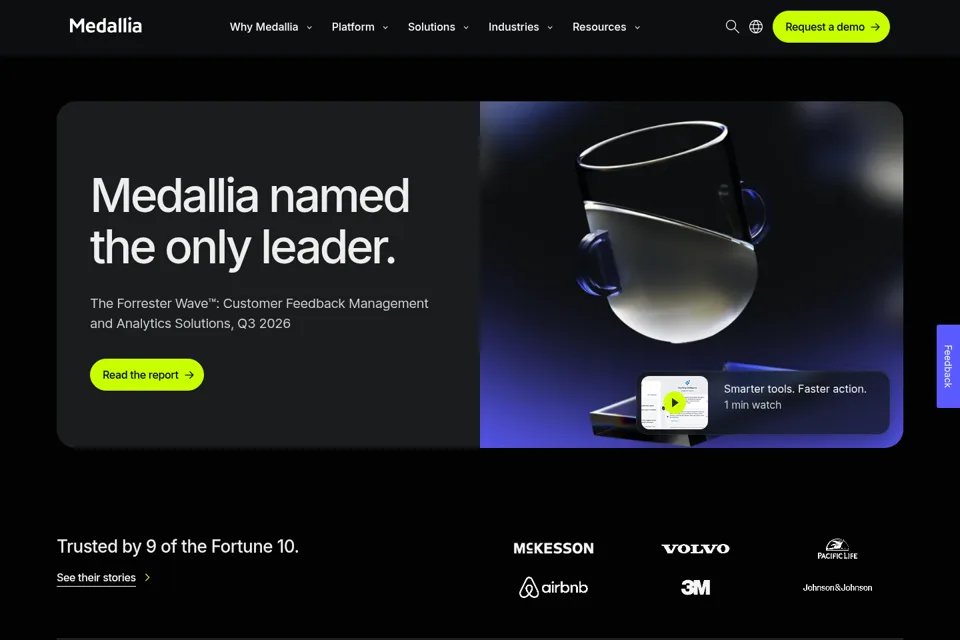 Aperçu de la landing page