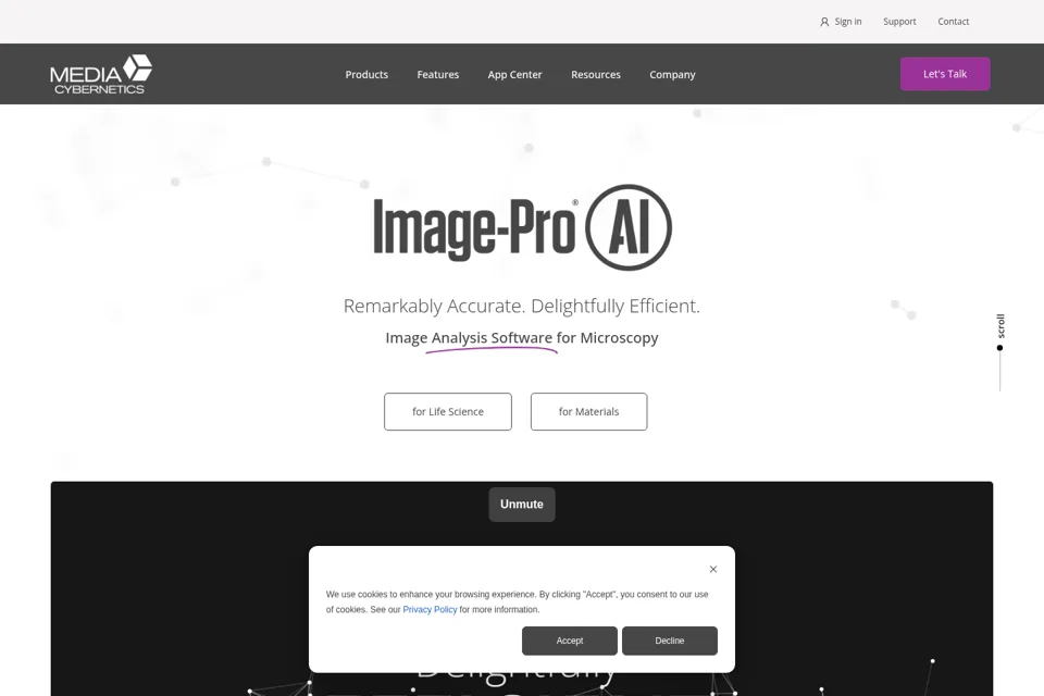 Aperçu de la landing page