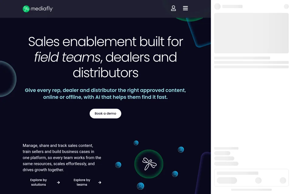 Aperçu de la landing page