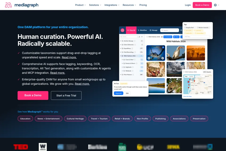 Aperçu de la landing page