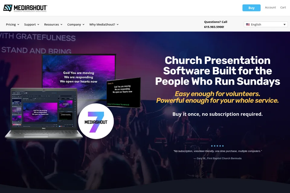 Aperçu de la landing page