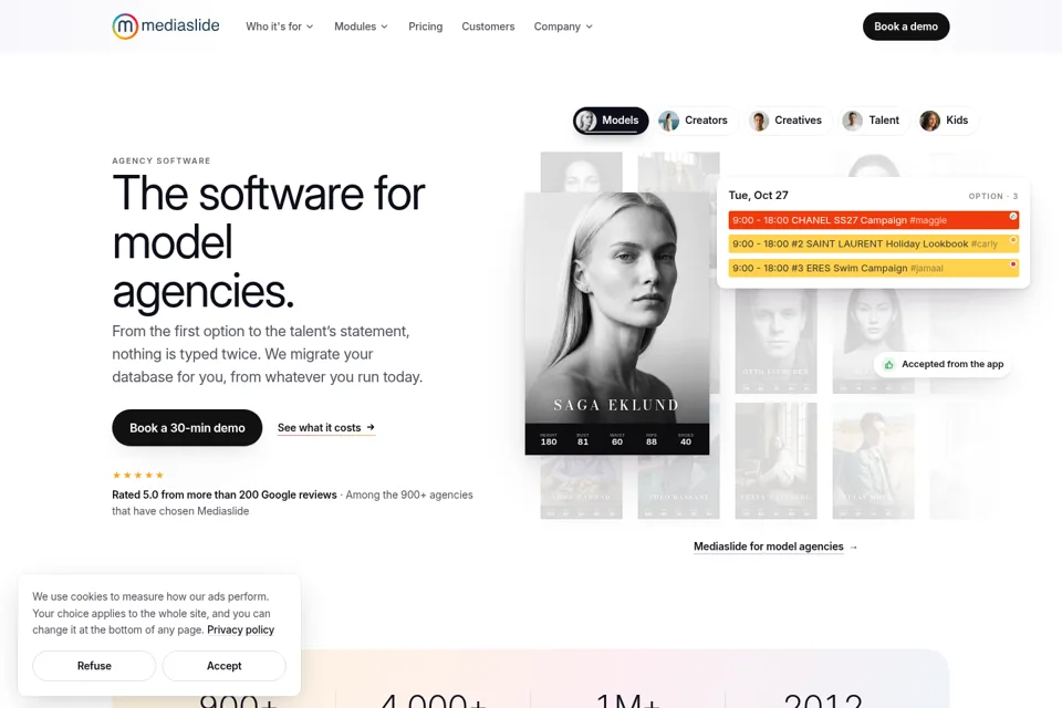 Landing page preview
