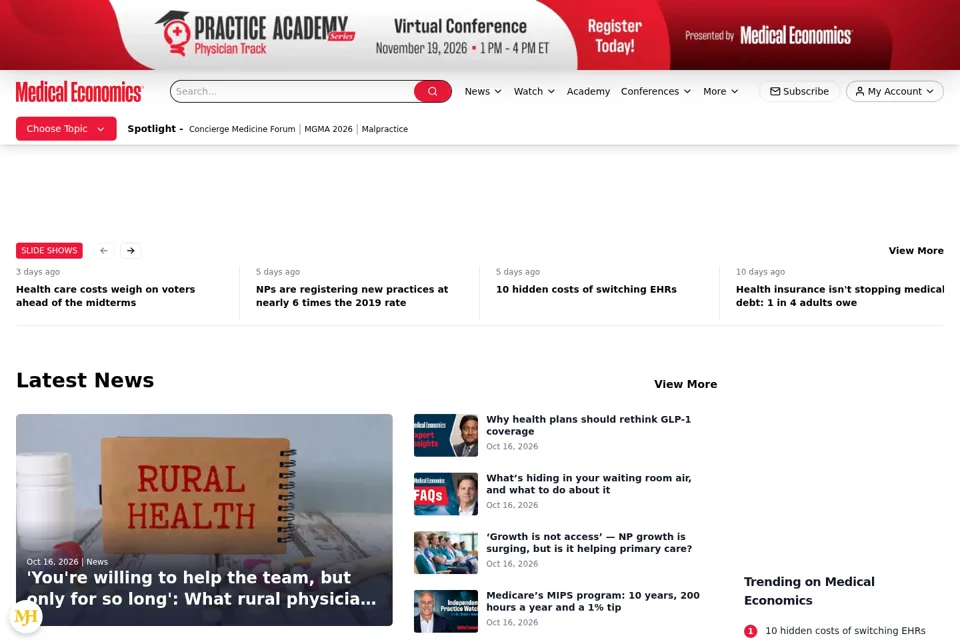 Aperçu de la landing page