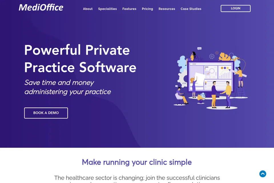 Aperçu de la landing page
