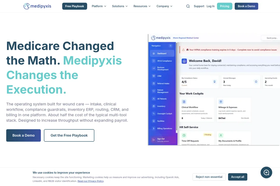 Aperçu de la landing page
