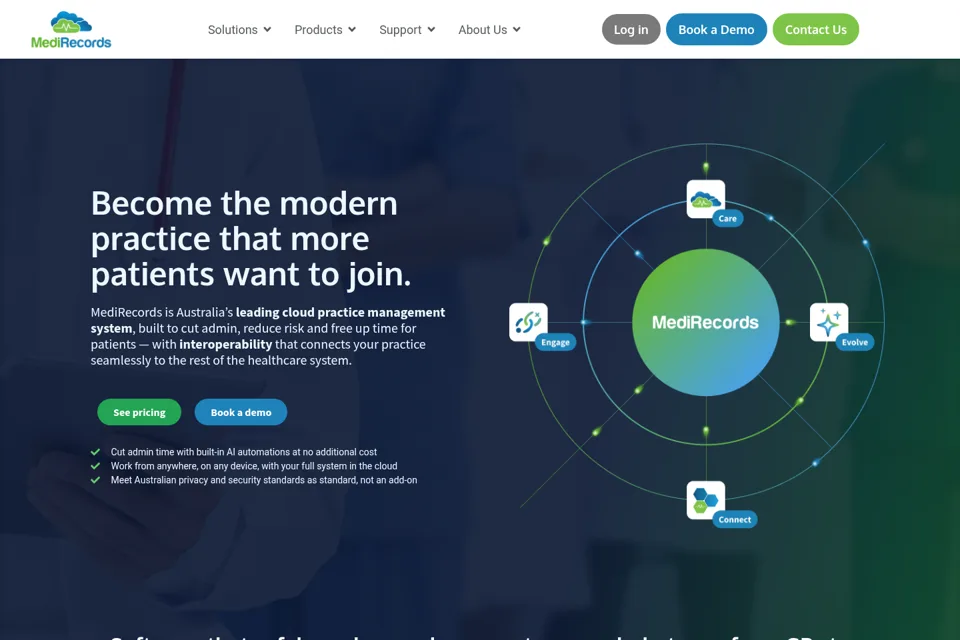 Aperçu de la landing page