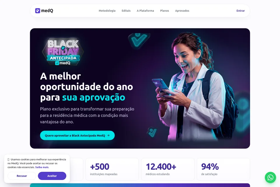 Aperçu de la landing page