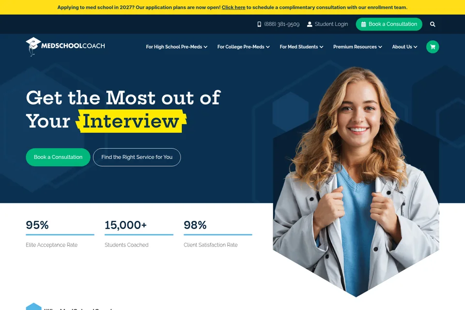 Aperçu de la landing page