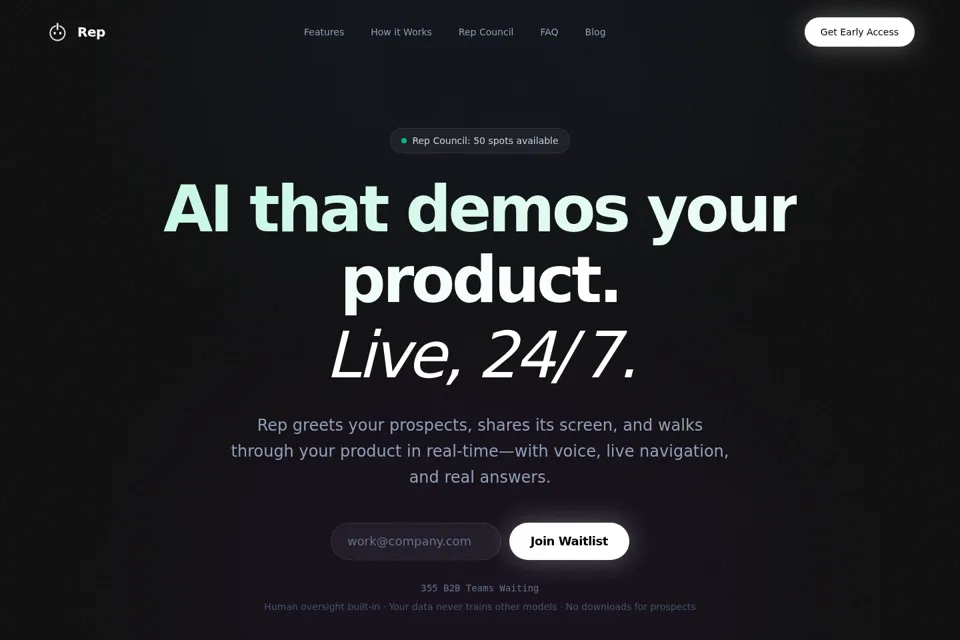Aperçu de la landing page