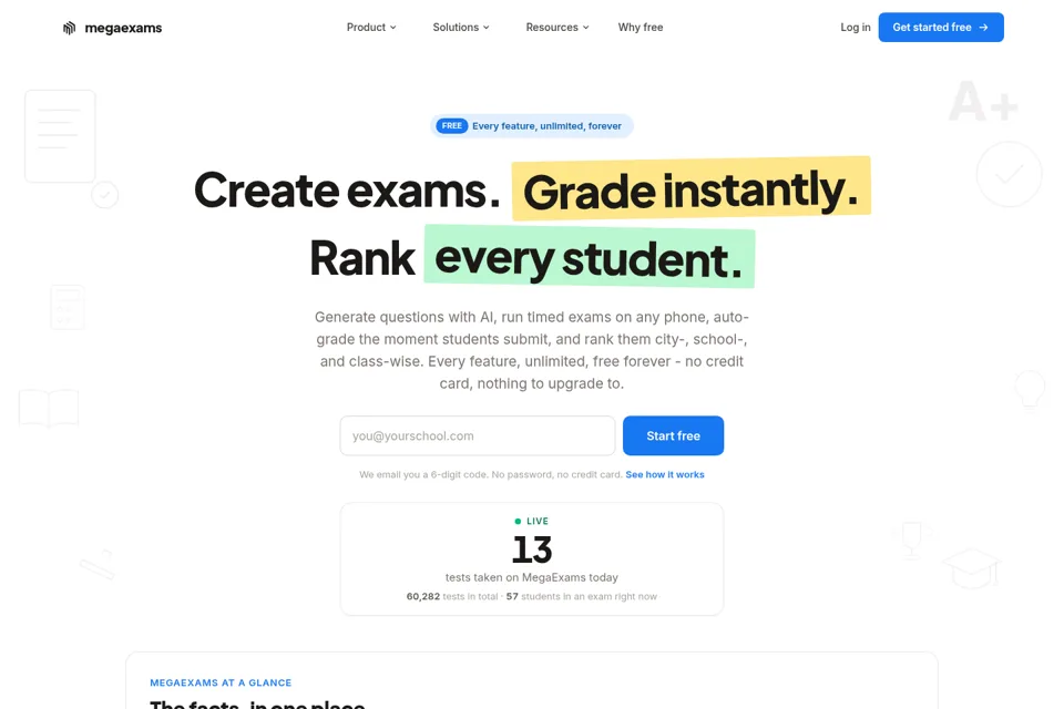 Aperçu de la landing page
